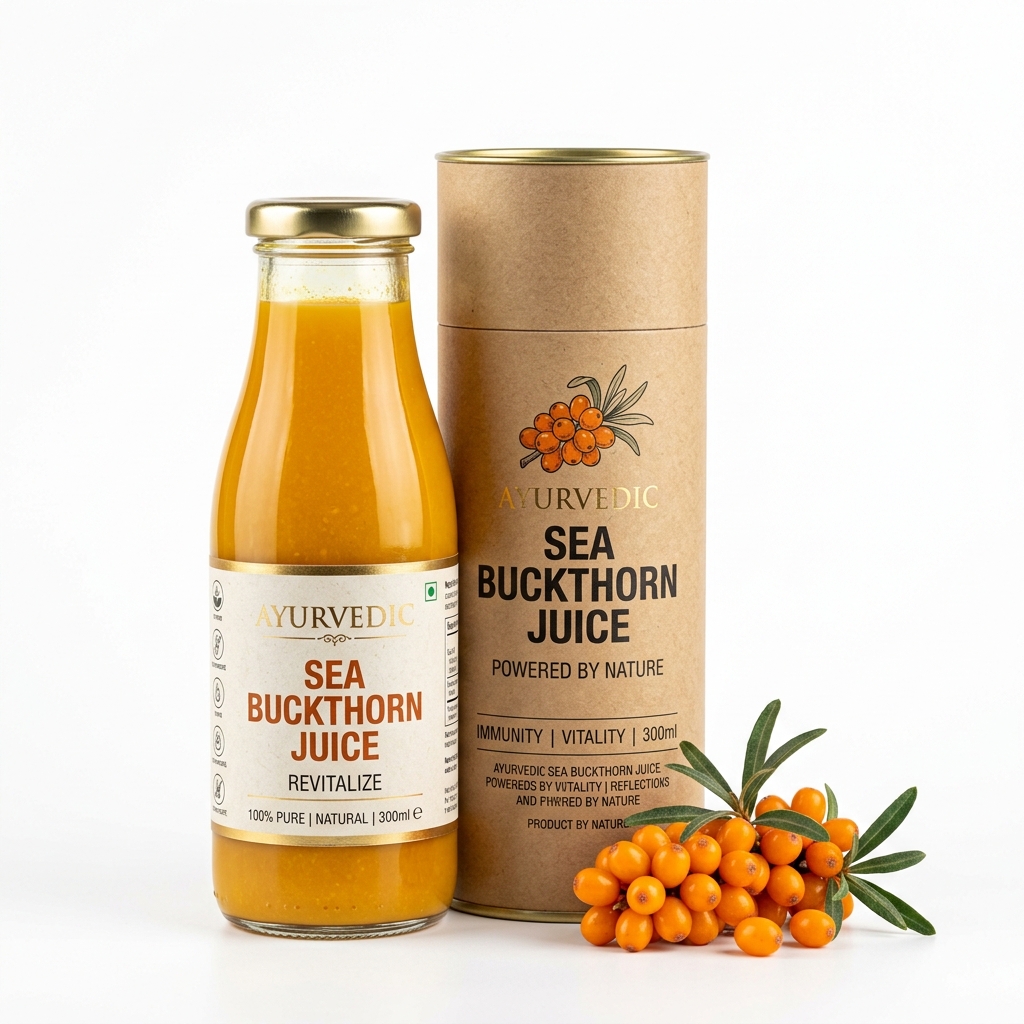 Sea Buckthorn Juice (Pulp) 300ml | For Skin, Immunity & Gut Health